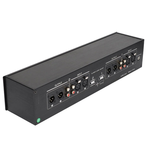 4 Way VU Meter 3 Gain DC 12V 1A Power Off Data Storage Analog Sound Level Meter for Audio Equipment US Plug